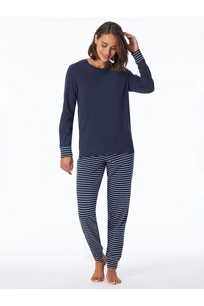 Schiesser Pyjama Uncover Nightwear Schlafanzug Schlafmode Bequem