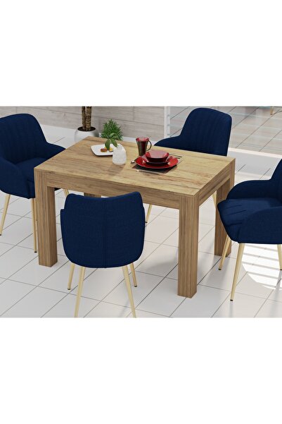 Mahmayi 4-Seater Wooden Dining Table for Kitchen, 120cm, Vintage Santa Fe Oak Finish