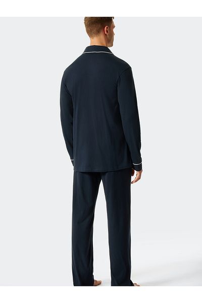 Schiesser Pyjama Fine Interlock Schlafanzug Pyjama Schlafmode Bequem