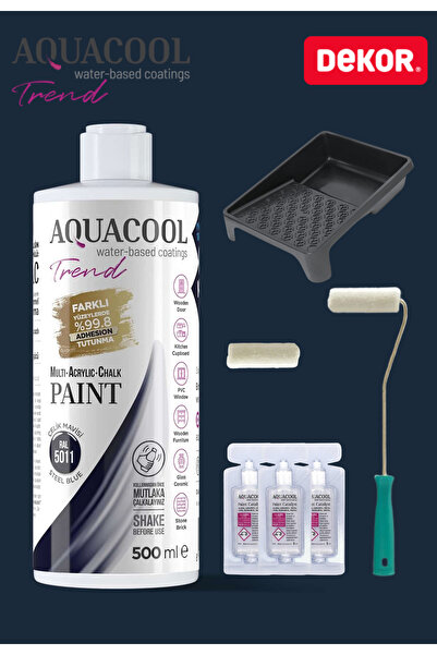 Aquacool Trend Su Bazlı Akrilik Hobi Boya 500 ml Rulo Katalizör Boyacı Tavası...