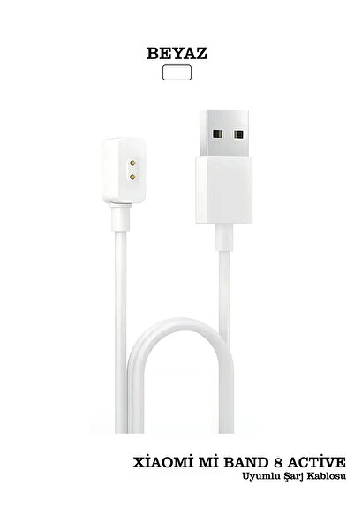 CONOCER Xiaomi Mi Band 8 Active Uyumlu Şarj Cihazı Aleti Kablosu Hızlı Şarj