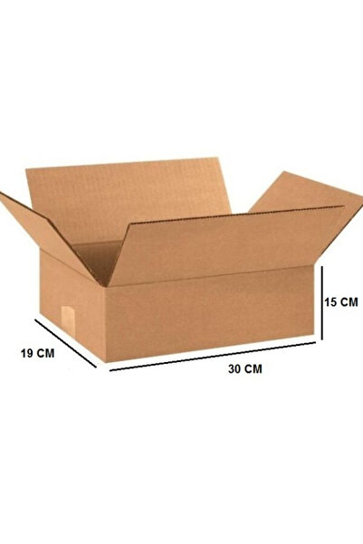AMBALAJ MARKT Tek Oluklu Koli, Küçük Ürün Kolisi 30x19x15 Cm Esmer C Dalga 20...