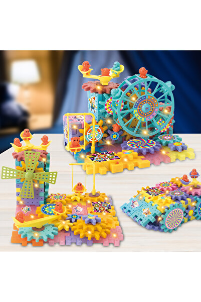 HESTİNYA TOYS Super Gears Dişli Çarklar Yapı Oyuncağı, Eğitici Oyuncak, Mantıksal Düşünme