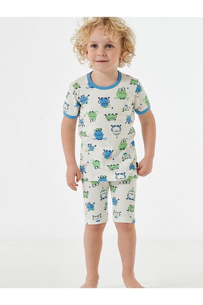 Schiesser Pyjama Natural Love Organic Cotton Schlafanzug Schlafmode Bequem