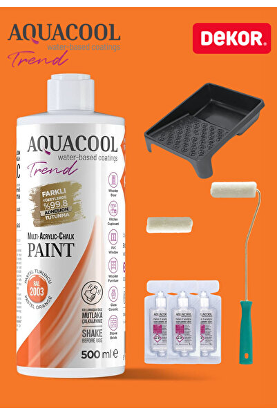 Aquacool Trend Su Bazlı Akrilik Hobi Boya 500 ml Rulo Katalizör Boyacı Tavası...