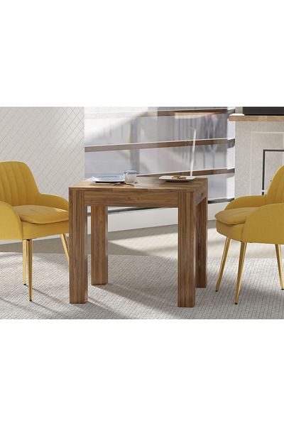 Mahmayi 2-Seater Wooden Dining Table for Kitchen, 80cm Dark Hunton Oak Finish