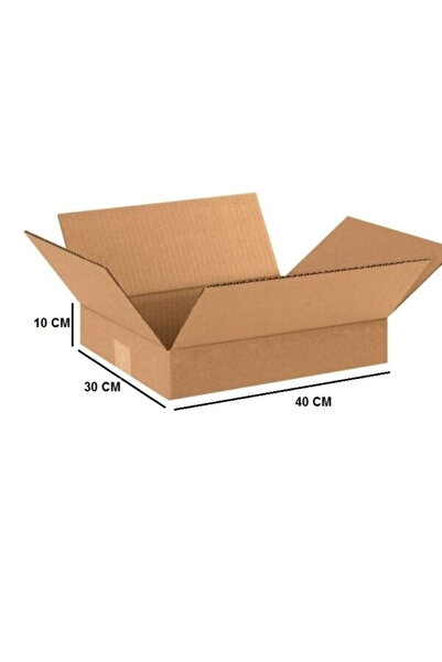 AMBALAJ MARKT Tek Oluklu Koli, Gömlek Kolisi, Laptop Kolisi 40x30x10 Cm Esmer...