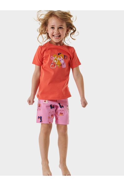 Schiesser Pyjama Girls World Organic Cotton Schlafanzug Schlafmode Bequem