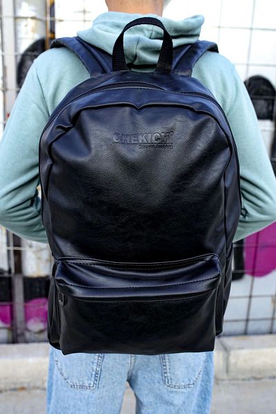 Chekich Kömen Cnt006 Skin Δερμάτινο Ανδρικό Σακίδιο Πλάτης Μαύρο