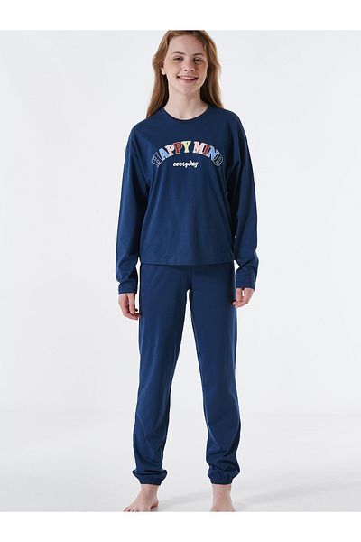 Schiesser Pyjama Organic Cotton Schlafanzug Schlafmode Bequem