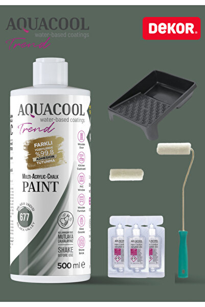 Aquacool Trend Akrilik Hobi Boya 500 ml Rulo Katalizör Boyacı Tavası Hibrit D...