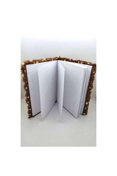 Dolphin Brown Plush Diary Book Gilded Pn-628