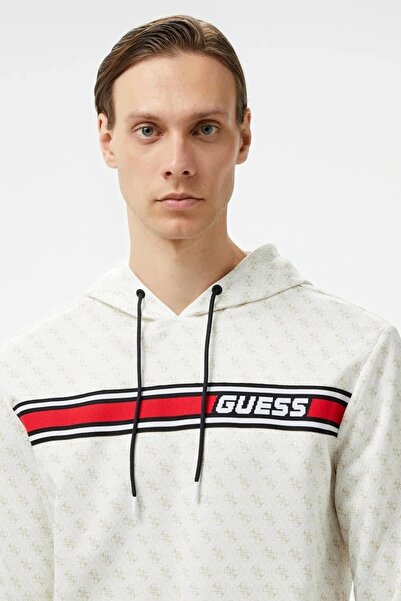Guess NEW KORBIN HOODIE SW Erkek Beyaz Sweatshirt Z4BQ30FL04Q-P05N