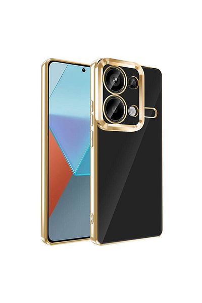 Vip Case REDMİ Note 13 PRO 4G - حافظة أوميجا شفافة من الخلف مع شعار يظهر مع حماية للكاميرا