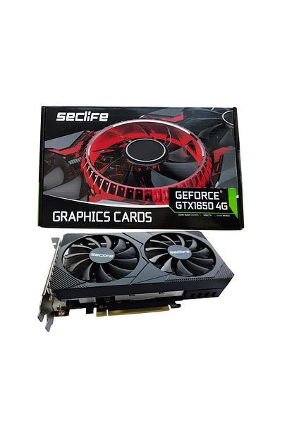 SECLIFE Nvidia 4Gb Gtx1650 Gddr6 128 Bit Dual Fan HDMI Dvi Dp 16X