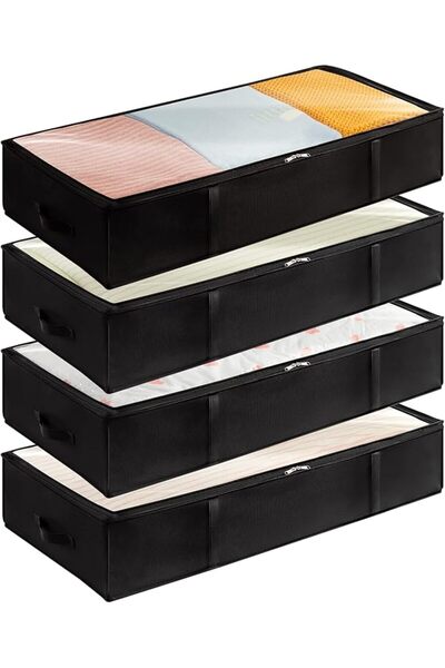 Lifewit Under Bed Storage Containers 4 Pack, Large Capacity Blanket Storage B...