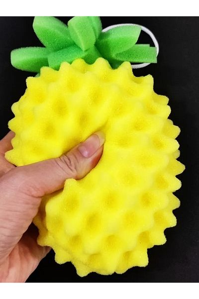 Elite Avm Pineapple Shaped Bath Shower Washcloth Sponge