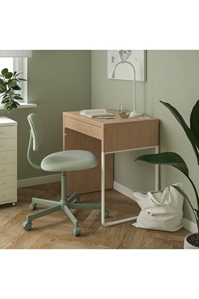 IKEA çalışma masası, ağartılmış meşe görünümlü, 73x50 cm Maks. yük: 50 kg