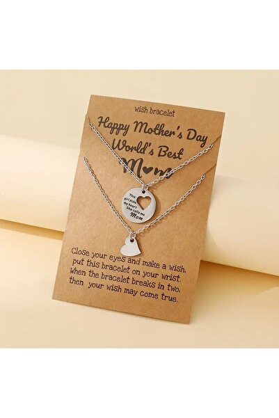 GlassySKY Anne Kız Kolyesi, Anneler Günü, Anne, Doğum Günü Hediye