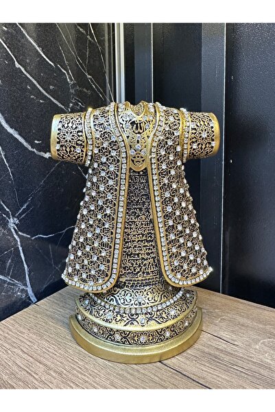 ZEKİ HEDİYELİK Mini Boy Altın Renk Taşlı Kaftan – Dekoratif Polyester Biblo