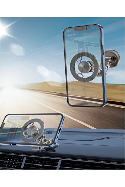 MyBlack Metal Magsafe Telefon Tutucu 360 Dönerli Demir Ayarlanabilir Mıknatıs...