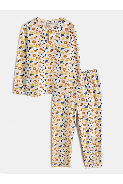 Cotton Trips Patterned Pajama Set
