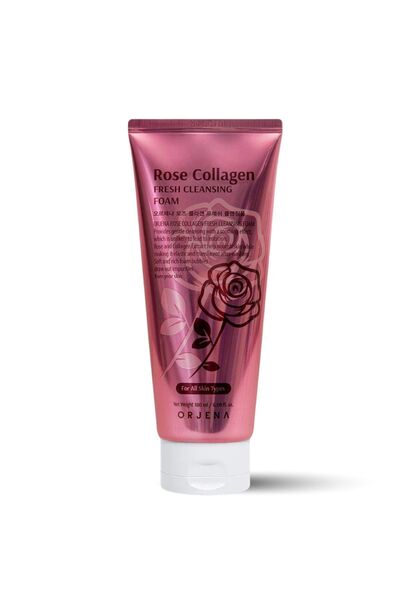 Orjena Rose Collagen Foam Kolajen Özlü Nemlendirici Yaşlanma Karşıtı Yüz Temizleme Köpüğü - Onarıcı - 180ml