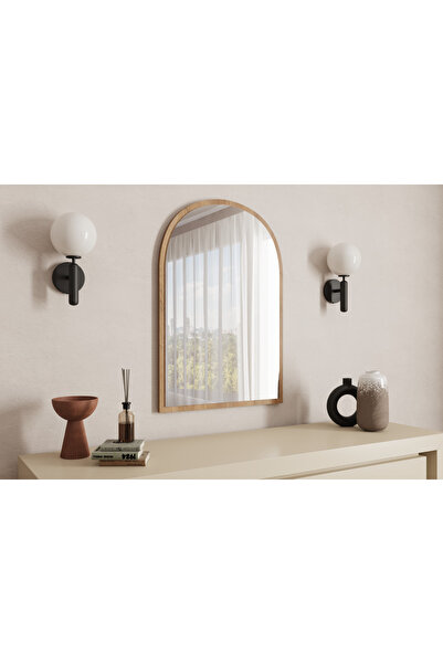 MONEayna Dekoratif Brilya Salon Ofis Dresuar Hol Aynası Natural