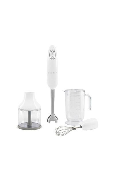 SMEG طقم خلاط يدوي باللون الأبيض طراز 50 hbf03wheu
