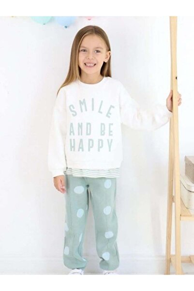 Zekids Set de trening pentru fete cu 3 fire de ridicare cu zâmbet scris