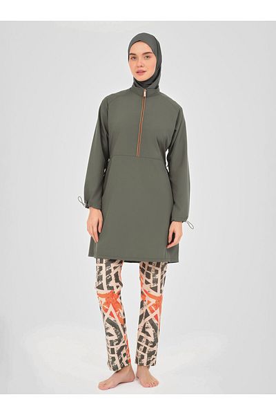 ALFASA Khaki Color Hijab Swimsuit - Alphasa Model