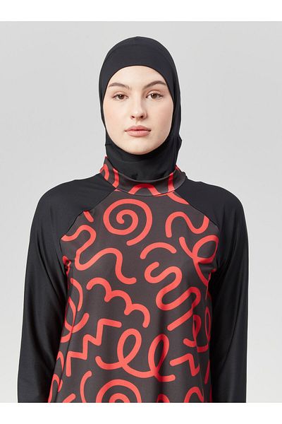 Ranuna Ranuna Multicolored Hijab Swimsuit