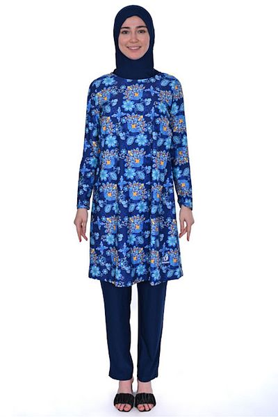 Ranuna Navy Blue Hijab Swimsuit - Ranuna