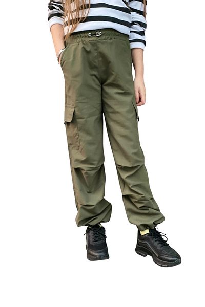 ANGELOS GIRLS Girl's Cargo Pocket Parachute Pants 12126