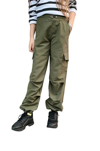 ANGELOS GIRLS Girl's Cargo Pocket Parachute Pants 12126