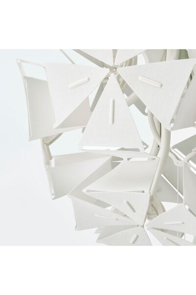 IKEA sarkıt lamba, beyaz, 43 cmAmpul ayrı satılır. E27 şeffaf küre LED ampul önerir.