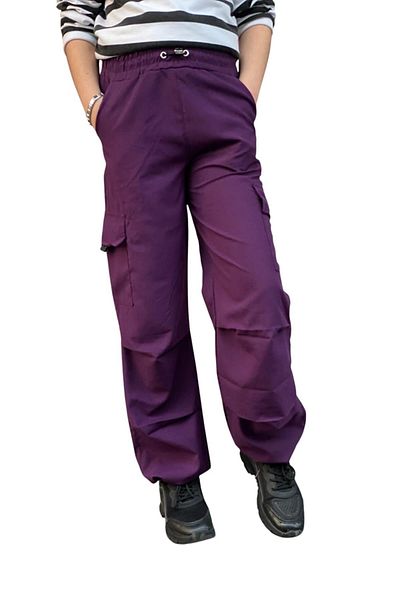 ANGELOS GIRLS Girl's Cargo Pocket Parachute Pants 12126