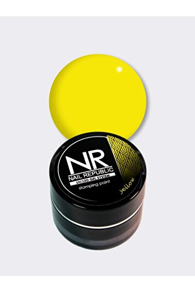 Nail Republic Kalıcı Oje Stamping Boya Sarı Profesyonel Manikür ve Nail Art İ...