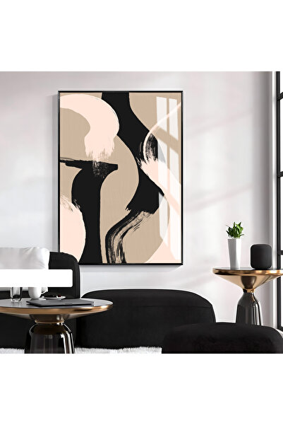 Harika bir ev HARİKABİREV | BEJ-NEGRU-CREM MODEL ABSTRACT 0I | TABLĂ DE STICL...