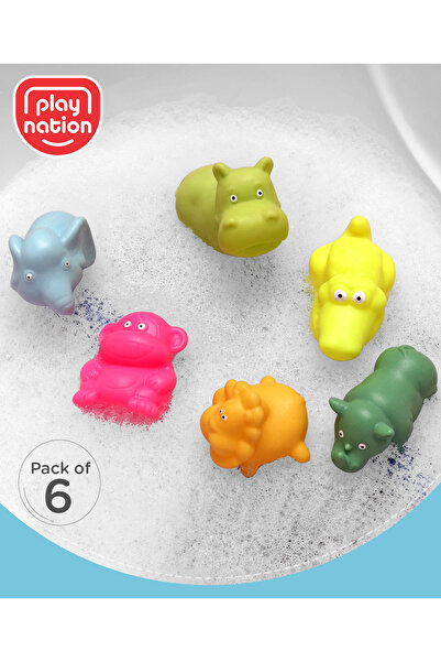 PlayNation مجموعة ألعاب الضغط باث إن ستايل من بلاي نيشن - حيوانات الغابة - 6 قطع