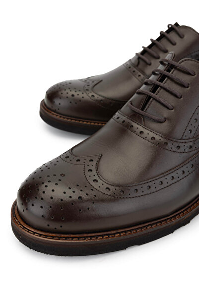 Tamer Tanca Erkek Hakiki Deri Kahverengi Klasik Ayakkabı