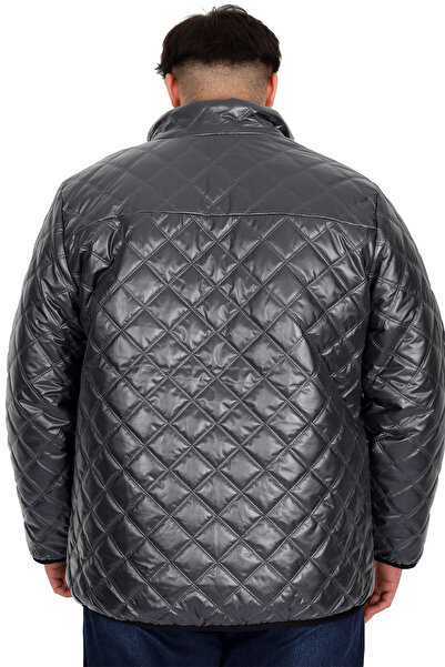 ModeXL Mode XL Large Size Men's Stand Collar Quilted Coat U24615 Anthracite