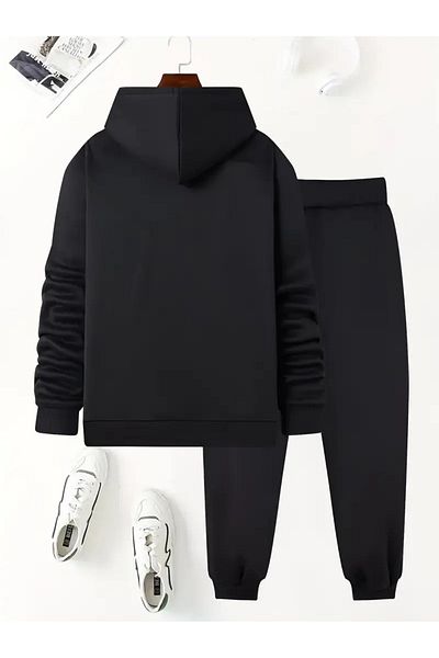 LAND MODA Мъжки обикновен анцуг с щампа