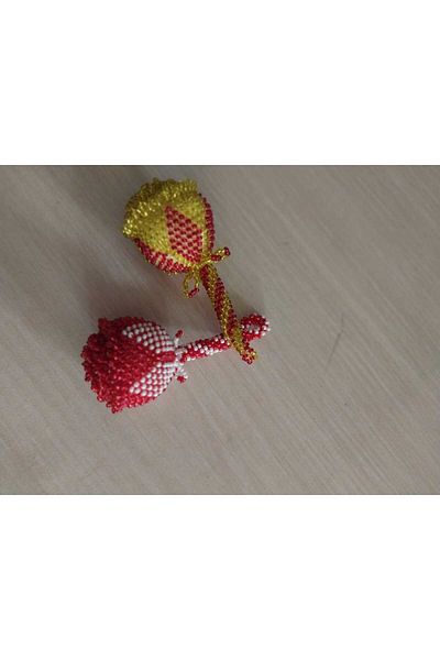 Papatyam 2 pieces of handmade bead keychain/handcrafted keychain/domestic work keychain/handmade