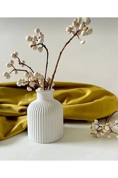 Akronis Home Decorative Minimal Pampas Vase (10 cm)