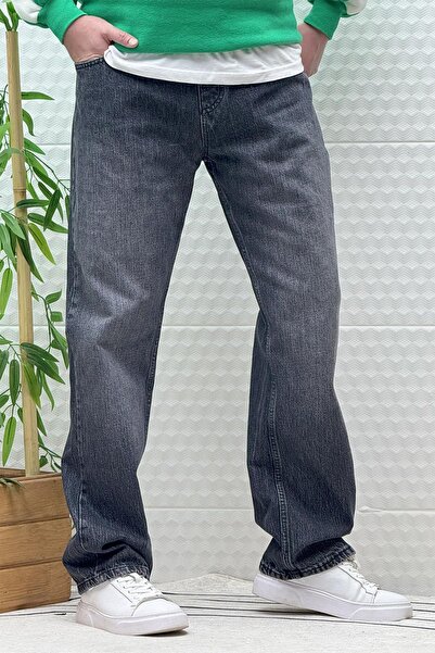 WAFRA Men's Elastic Waist Casual Baggy Jeans