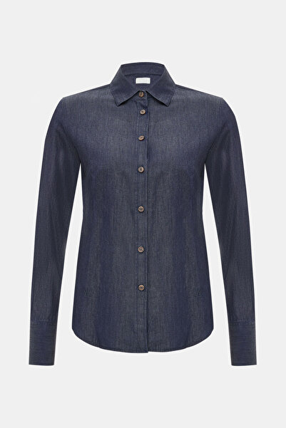 W Collection İNDİGO UZUN KOLLU GÖMLEK