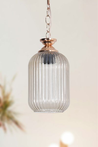 Modavize Chain Modern Design Hall Kitchen Entrance Children's Room Gold - Gold Color Honey Glass Single Chandelier