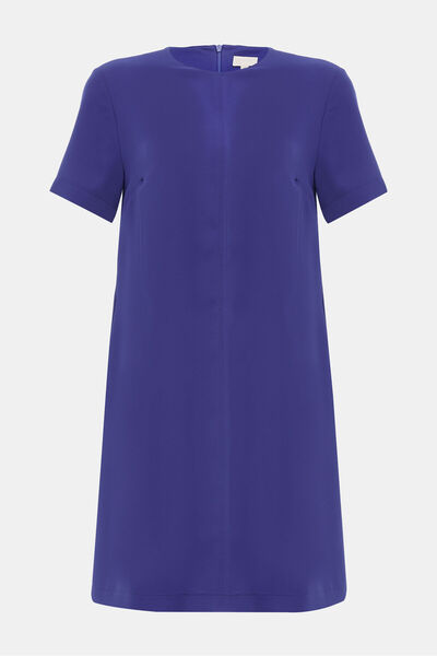 W Collection SAKS DİZ ÜSTÜ BİSİKLET YAKA ELBİSE