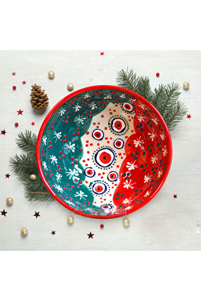 Gülce Özel Kabartmalı 16cm Çini Kase 1 Adet